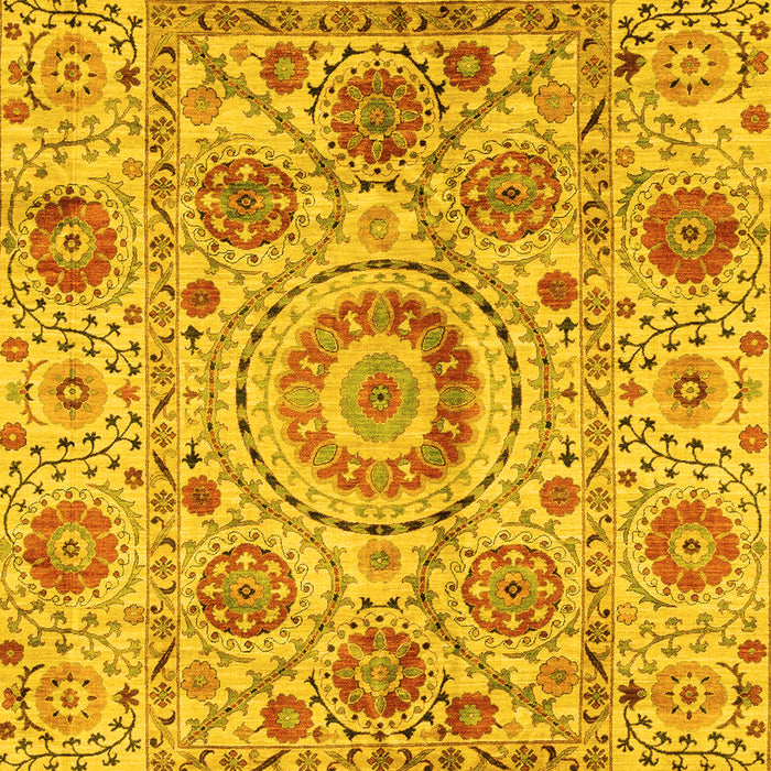 Abstract Yellow Modern Rug, abs3913yw