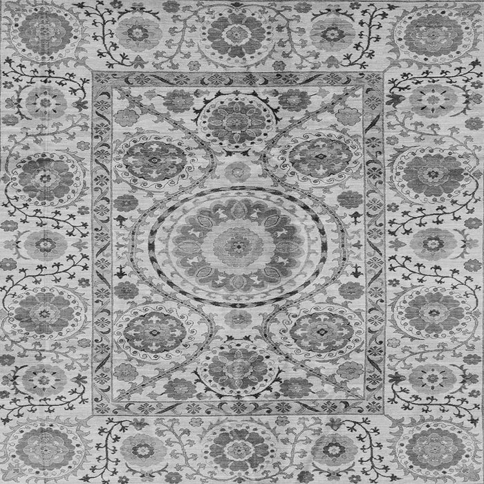 Square Machine Washable Abstract Gray Modern Rug, wshabs3913gry