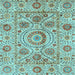 Square Abstract Light Blue Modern Rug, abs3913lblu