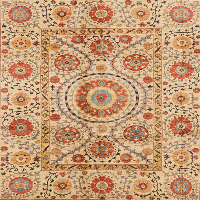 Square Machine Washable Abstract Chocolate Brown Rug, wshabs3913