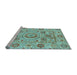 Sideview of Machine Washable Abstract Light Blue Modern Rug, wshabs3913lblu