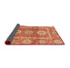 Sideview of Abstract Brown Sand Brown Modern Rug, abs3914