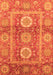 Machine Washable Abstract Orange Modern Area Rugs, wshabs3914org