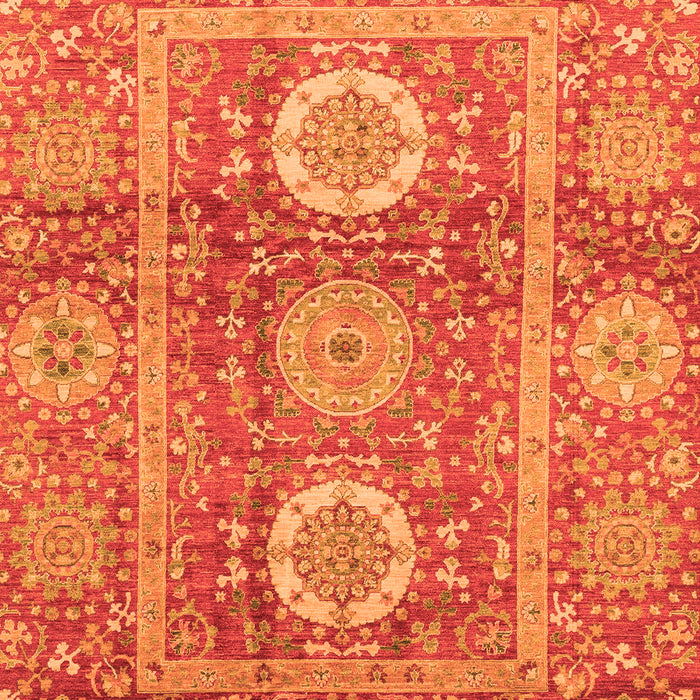 Machine Washable Abstract Orange Modern Area Rugs, wshabs3914org
