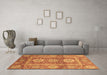 Machine Washable Abstract Brown Modern Rug in a Living Room,, wshabs3914brn