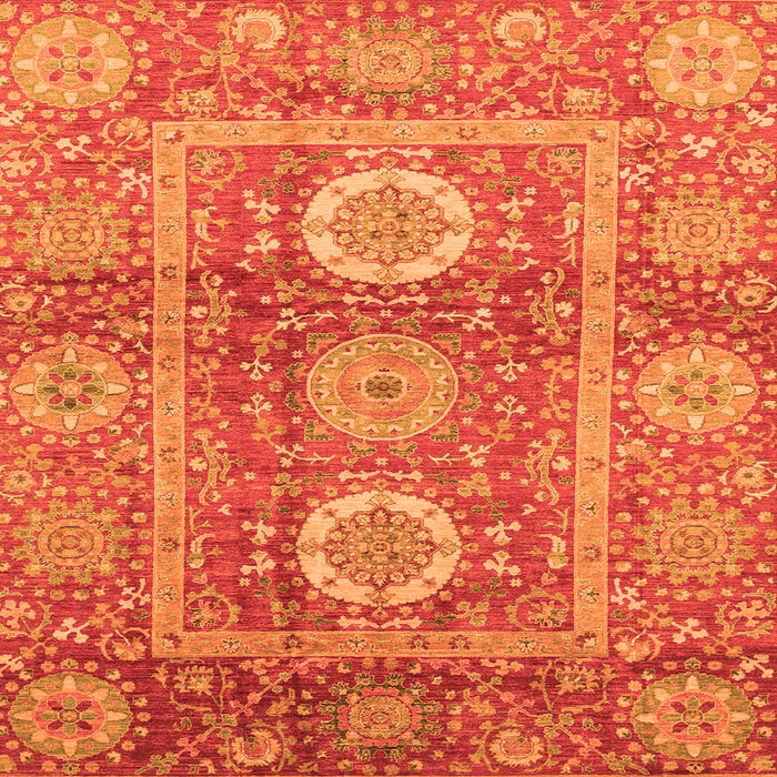 Square Abstract Orange Modern Rug, abs3914org