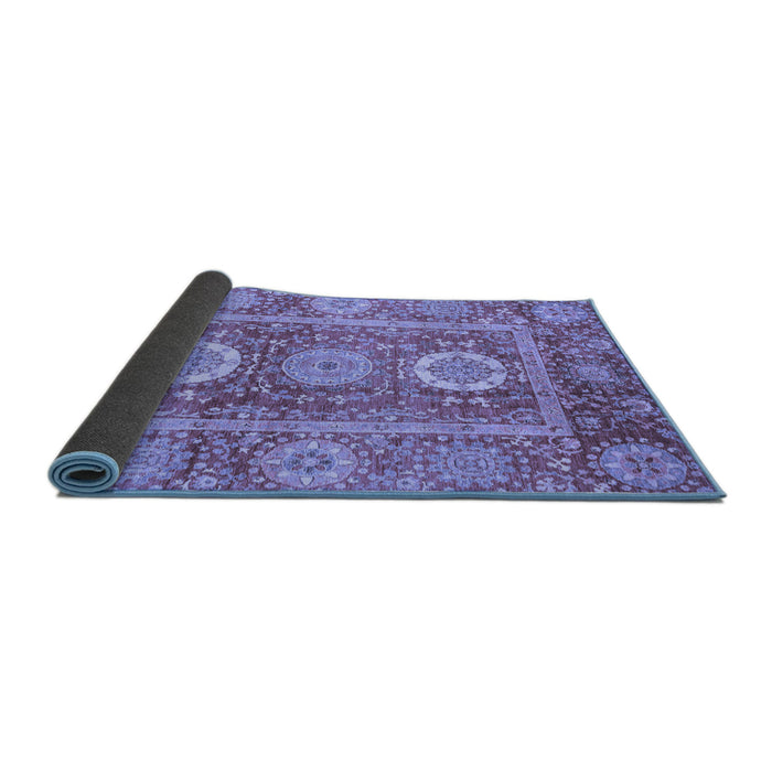 Sideview of Abstract Blue Modern Rug, abs3914blu