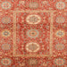 Square Abstract Brown Sand Brown Modern Rug, abs3914