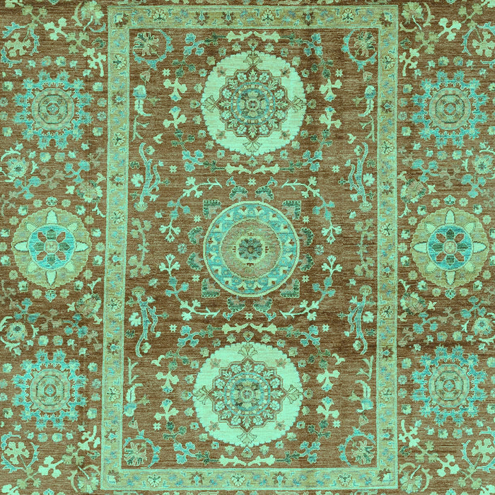 Machine Washable Abstract Turquoise Modern Area Rugs, wshabs3914turq
