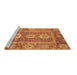 Sideview of Machine Washable Abstract Brown Modern Rug, wshabs3914brn