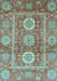 Abstract Light Blue Modern Rug, abs3914lblu