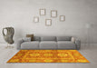 Machine Washable Abstract Yellow Modern Rug in a Living Room, wshabs3914yw