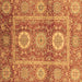 Square Abstract Brown Modern Rug, abs3914brn