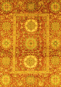 Abstract Yellow Modern Rug, abs3914yw