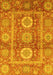 Abstract Yellow Modern Rug, abs3914yw