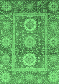 Abstract Emerald Green Modern Rug, abs3914emgrn