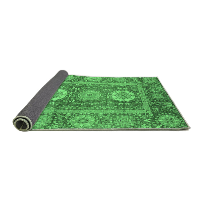 Sideview of Abstract Emerald Green Modern Rug, abs3914emgrn