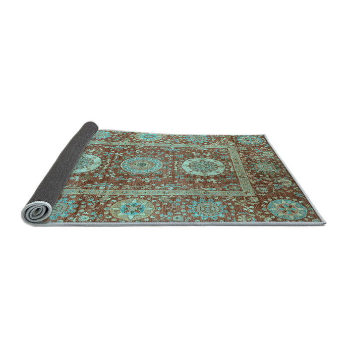 Sideview of Abstract Light Blue Modern Rug, abs3914lblu