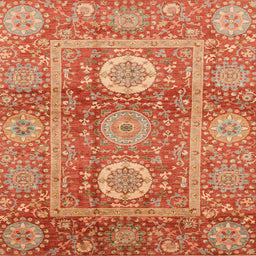 Square Machine Washable Abstract Brown Sand Brown Rug, wshabs3914