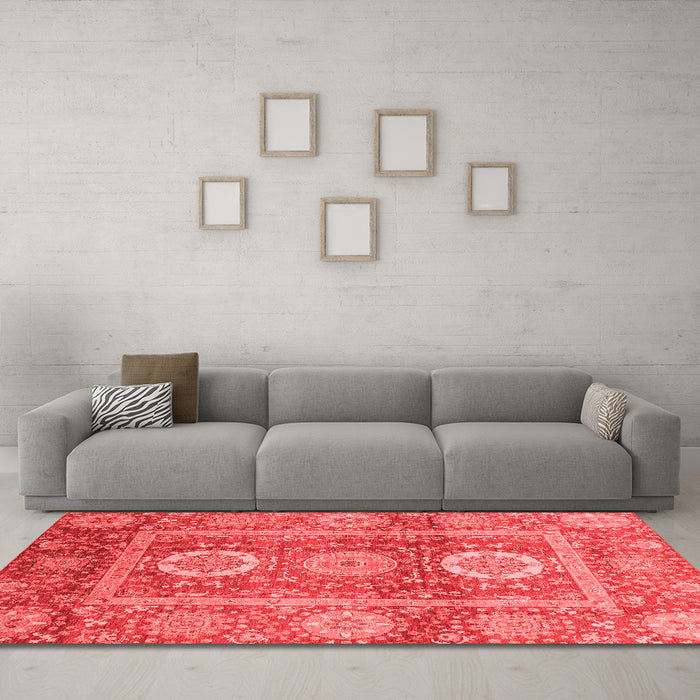 Modern Red Washable Rugs