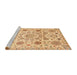 Sideview of Machine Washable Abstract Orange Rug, wshabs3915