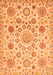 Machine Washable Abstract Orange Modern Area Rugs, wshabs3915org