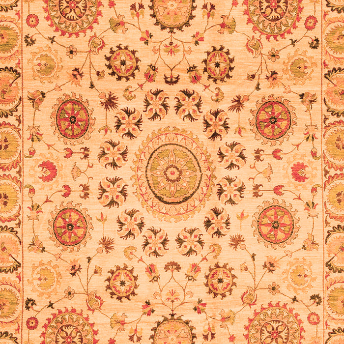 Machine Washable Abstract Orange Modern Area Rugs, wshabs3915org