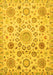 Machine Washable Abstract Yellow Modern Rug, wshabs3915yw