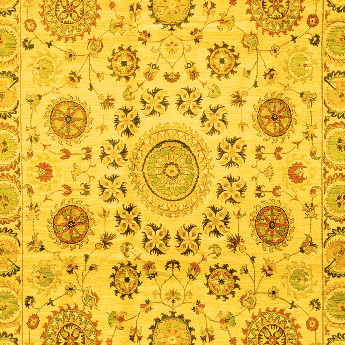 Machine Washable Abstract Yellow Modern Rug, wshabs3915yw