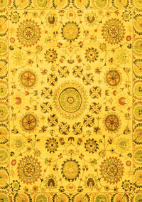 Abstract Yellow Modern Rug, abs3915yw