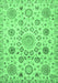 Machine Washable Abstract Emerald Green Modern Area Rugs, wshabs3915emgrn