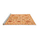 Sideview of Machine Washable Abstract Orange Modern Area Rugs, wshabs3915org