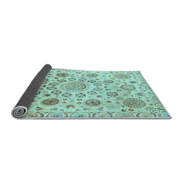 Sideview of Abstract Light Blue Modern Rug, abs3915lblu