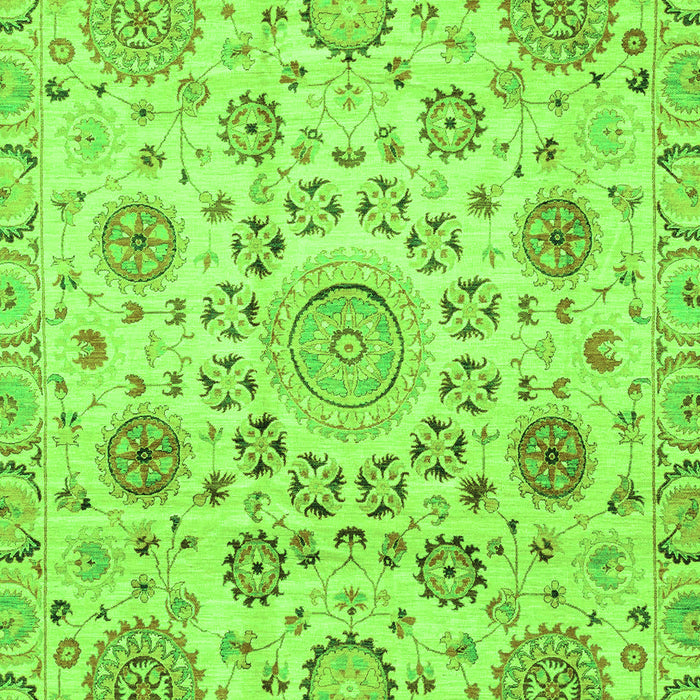 Machine Washable Abstract Green Modern Area Rugs, wshabs3915grn