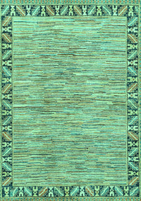 Abstract Turquoise Modern Rug, abs3916turq