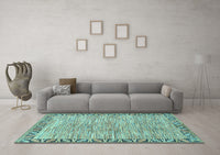 Machine Washable Abstract Light Blue Modern Rug, wshabs3916lblu