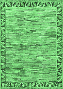 Abstract Emerald Green Modern Rug, abs3916emgrn