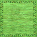 Square Machine Washable Abstract Green Modern Area Rugs, wshabs3916grn