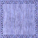 Square Machine Washable Abstract Blue Modern Rug, wshabs3916blu