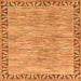 Square Machine Washable Abstract Orange Modern Area Rugs, wshabs3916org