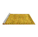 Sideview of Machine Washable Abstract Yellow Modern Rug, wshabs3916yw