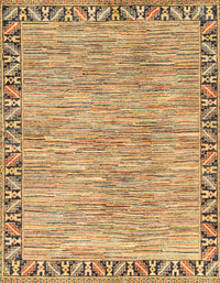 Machine Washable Abstract Light Brown Rug, wshabs3916