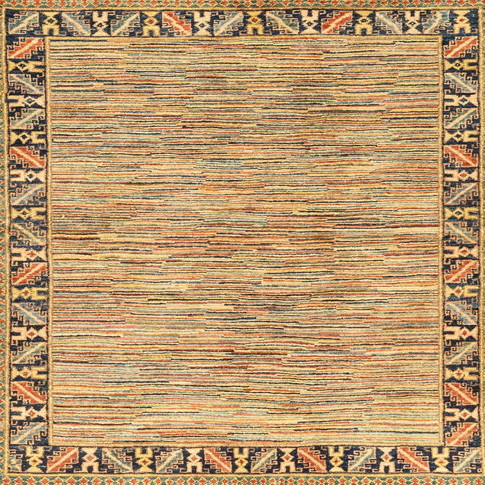 Square Abstract Light Brown Modern Rug, abs3916