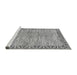 Sideview of Machine Washable Abstract Gray Modern Rug, wshabs3916gry