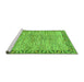 Sideview of Machine Washable Abstract Green Modern Area Rugs, wshabs3916grn