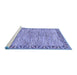 Sideview of Machine Washable Abstract Blue Modern Rug, wshabs3916blu