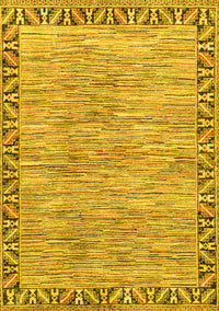 Abstract Yellow Modern Rug, abs3916yw