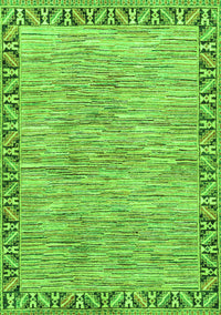 Abstract Green Modern Rug, abs3916grn