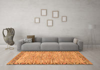 Machine Washable Abstract Orange Modern Rug, wshabs3916org