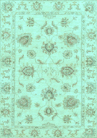 Oriental Light Blue Traditional Rug, abs3917lblu